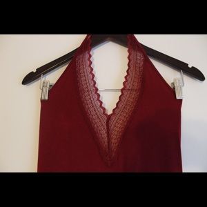 Lace, halter body suit